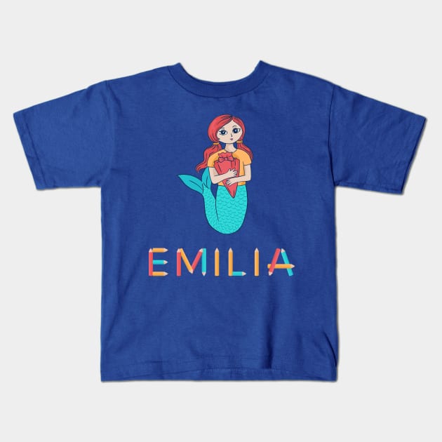 Enlaporation Mermaid Emilia Kids T-Shirt by DePit DeSign